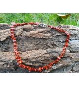 Sekaný náhrdelník 45cm jaspis červený