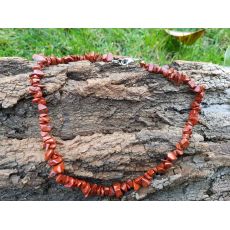 Sekaný náhrdelník 45cm jaspis červený